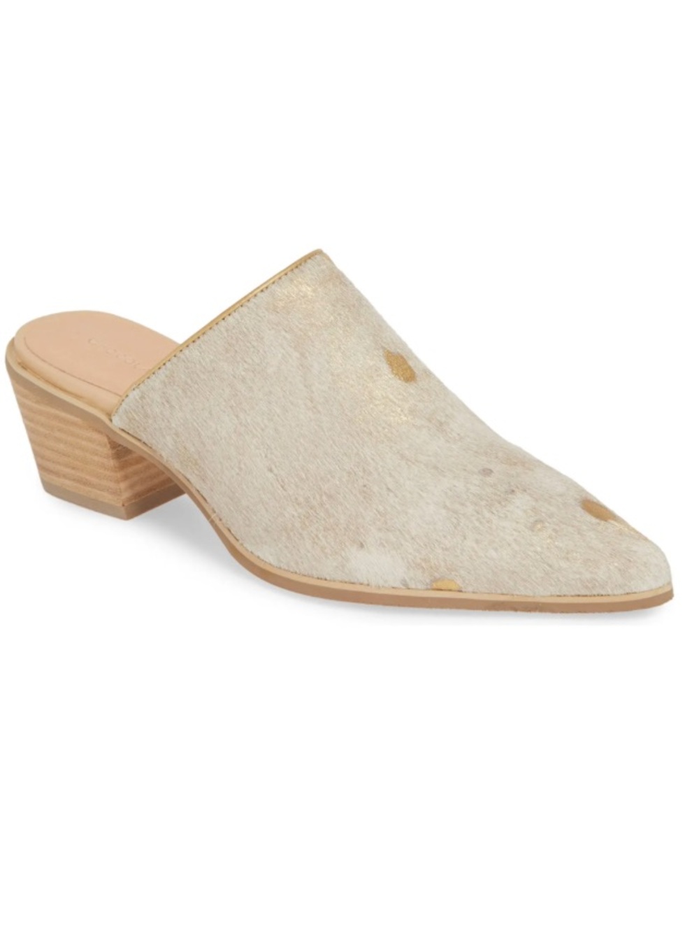 Chocolat Blu Clint Slides Mule Shoes Beige Haircalf Pointed Slip-On Size 7 NWOB - Picture 10 of 10